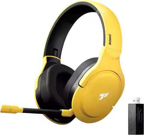 Somic G710 Wireless Gaming Headset, 2.4Ghz Gamer Headsets with Detachable Microphone Bluetooth Headp