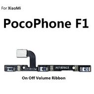 B.M XiaoMi Mi PocoPhone F1 / Poco F1 PocoF1 ( m1805e10a )  Power On Off + Volume Flex Cable Ribbon F
