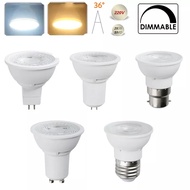 Dimmable GU10 MR16 E27 B22 GU5.3 LED Spotlight Bulbs 2835 SMD Cold Warm White Energy Saving Light 7W