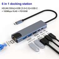 【Tech-savvy】 MZX 6 in 1 Dock Station USB C Hub Type 3 0 2.0 3.0 Concentrator HDMI-Compatible Adapter