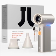 JISULIFE Portable Handheld Turbo Fan, 100 Speeds Adjustable Mini Personal Fan, 9000mAh USB  Recharge