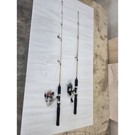 fishing rod length 3ft complete full set 2pcs, used