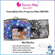 Sweetie Baby Fibre Pregnancy Pillow (86x132x3cm) Navy Blue Mickey / Grey Star / Surfing Dude | HUSH A BUY