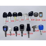 300pcs excavator keys For Bobcat XCMG Sany For Komatsu For Doosan For Komatsu For Hyundai for H800 7