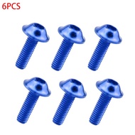 6pcs M6x20mm Motorcycle Bolts Screws Hexagon Aluminum Bolts Screws License Plate Fairing Bolts for M