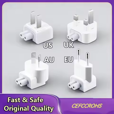 World Travel Plug - US AU UK EU AC Power Wall Plug Duck Head For MacBook Pro Air Adapter Charger ada