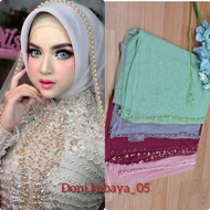 Muslim bridal slayer pearl glitter veil..