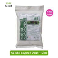 Nutrisi Hidroponik Ab Mix Sayur Sayuran Daun Agrifam 1 Liter