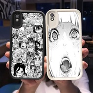 O-21 Girl Face Ahegao Casing for Xiaomi Redmi Note 7 POCO 9T M3 9A Pro 6A Black and White