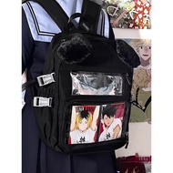 Kawaii Ita Backpack Ita bag DIY Badges Display Backpack Cute Cartoon Puppy Ears Backpack Travel Lapt