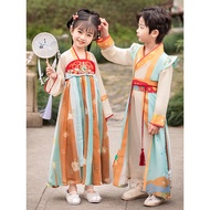 Hanfu Boys and Girls Ancient Suit 2025 New Summer Children s Guoxue Suit Performance Suit Antique Su