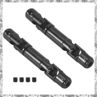 [I O J E] 2PCS Upgrade Metal Driving Shaft for   1/16 RC Car Parts Crawlers Truck,Black
