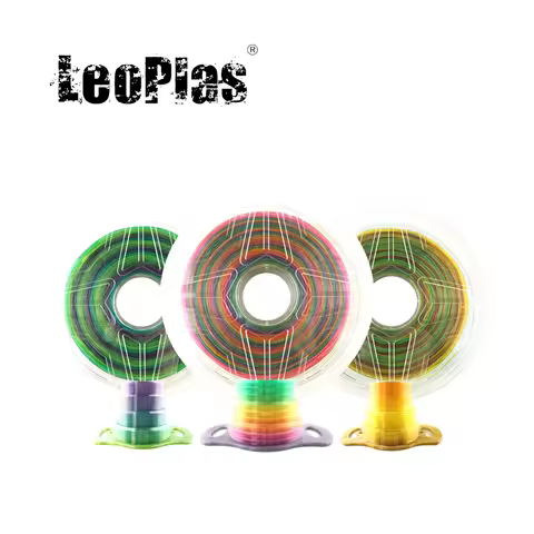 LeoPlas Rainbow TPU Filament Flexible 1.75mm 1kg 95A Shore Hardness For 3D Printer Material Printing