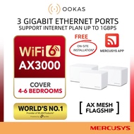 Mercusys [By TP-Link] Halo H80X AX3000 WiFi 6 Wireless Mesh Wi-Fi AX Router Set