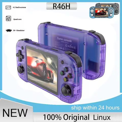 NEW R46H Retro Handheld Console Classic Game 4.2 inch HD IPS Screen WIFI Portable Video Player 128G 