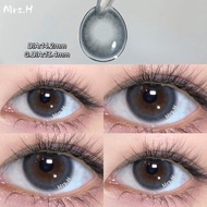 Mrs.H contact lenses 14.2-14.5mm lens xám New Series Rose Kính áp tròng màu nâu xám Kính áp tròng m