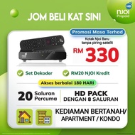 Njoi Decoder Baru Free RM50 reload & 26siaran (sendiri pasang)