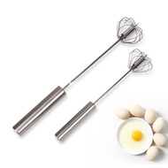 Stainless Steel Semi-Automatic Whisk Rotating Cream Egg Mixer Household Manual Whisk Baking Tool FRT