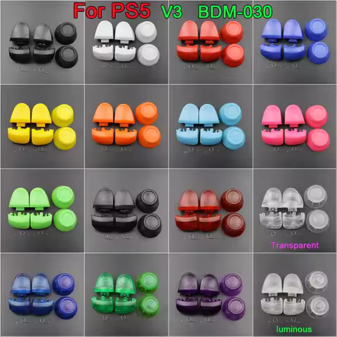 1Set BDM-030 Joystick Thumb Caps & R1 L1 R2 L2 Game Trigger Buttons with Spring For PS5 V3.0 Control