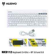Nubwo NKB112 คีย์บอร์ดไร้สาย Dual Mode 2.4GHz + Bluetooth 3.0/5.0 แบบบาง พร้อมรับประกัน 1 ปี