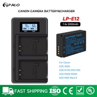 Palo Camera Battery LP-E12 LP E12 With Charger for Canon EOS M M2 M10 M50 M100 M200 100D M50 Mark II