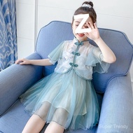 Girl Hanfu Summer Dress Fairy New Style Dress kids Super Fairy Ancient Costume Chinese Style Ru Skir