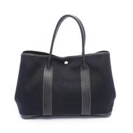 【二手】愛馬仕 HERMES 托特包 Garden Party PM 黑色帆布皮革 Garden Party PM 黑色 女士二手 B