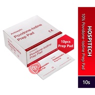 Hospitech Antiseptic Povidone-Iodine Prep Pad (10 Single Use Swabs)