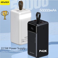 Awei Large capacity P141K 40000mAh Powerbank 50000mAh 22.5W Fast Charging With LED Digital Display PD20W Power Bank