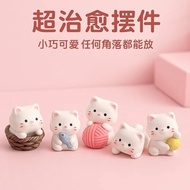 Cute Cat Figurines Resin Office Table Decoration Room Decor Aesthetic Home Decor Desk Decoration Bed