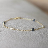 Bracelet Sapphire Pearl Agate-Loose- Agate Bracelet Pearl Bracelet