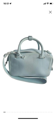 Delvaux cool box leather bag light blue