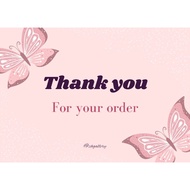 "Thank You" cards for a gift card