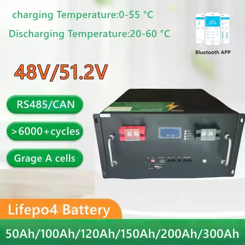 Energy storage LiFePO4 48V 200Ah 10kwh integrato 16S 200A BMS RS485 CAN Cell Pack per sistema solare