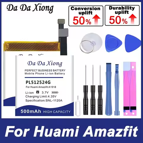 New PL412120V Battery For Huami AMAZFIT GTS GTR 2 3 4 T-rex Verge A1805 A1602 A1914 A1928 A2010 PL38