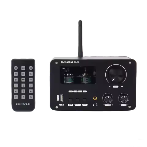 HiFi Tube Preamp GE5654 ES9023 DAC Bluetooth 5.0 XLR Balanced Output Lossless Turntable IR Remote Au