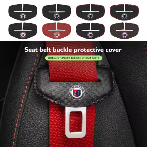 For Alpina Car Seat Belt Buckle Plug Leather Protective Cover D4 D5 B7 B8 XD3 B3 B4 B5 D3 XD4 XB7 B1