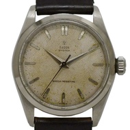 帝舵蠔式腕錶，米色、銀色、棕色，7934，手動上鍊，已翻新，不銹鋼錶殼，皮錶帶，216*** 帝舵