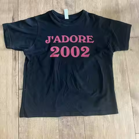 2000s American Goth Retro 90s Emo Japanese Y2k Letter T-shirt Trashy Vintage Harajuku Short Sleeve B