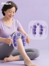 FABX | Elderly Leg Muscle Relaxation Acupoint Massage Roller 9 Wheels