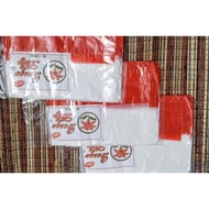 MERAH AYUMIE 100 sheets of red and white flags, small flags, plastic flags