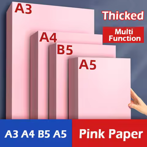 Pink Copy Paper Ppink A4 Paper B5 Printing Paper A5 Color 80G Thickened 140g Gram A3 Color Paper 160