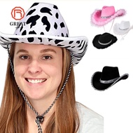 GREATMY Cowgirl Hat Funny Fashion Cowboy Accessory Cosplay Performance Sequin Cowgirl Hats