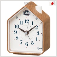 Seiko Clock PYXIS NR453B Alarm Clock Table Clock Analog Wood Grain 110×86×63mm Brown