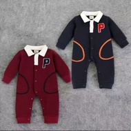 82 Seasonal Inner Brushed p-Style Collar Jumpsuit Children's Clothing [Yang Mummy Baby Products] New