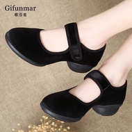 AT/🥏Ge Fen Man（GILFUNMAR）Shoes for Square Dance Women's Soft Bottom Dance Shoes Comfortable Modern Dance Shoes Women's S