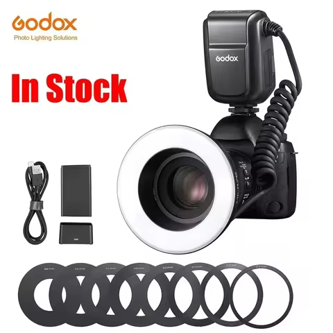 Godox MF-R76 RING76 5000K Macro LED Ring Light Speedlite Flash Light for Sony Canon Nikon 5D 6D 7D 6