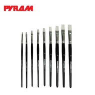 พู่กัน PYRAMID สำหรับสีน้ำและอคริลิค ขนสังเคราะห์ ปลายแบน #6201F