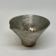 拉吧口形純錫片口Katakuchi/日本酒器,青冶金工手作鍛打純錫酒器