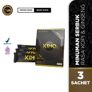Kimo Ginseng Penambah Stamina Original - 3 Sachet | Minuman Serbuk Rasa Kopi | Nutrisi Pria BPOM